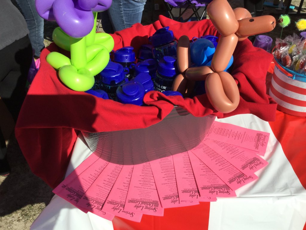 Partners in Education event, pamphlets on a table