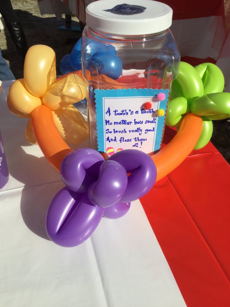 Partners in Education event , plastic jar on a table