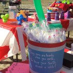 Partners in Education event, a bucket with goodies
