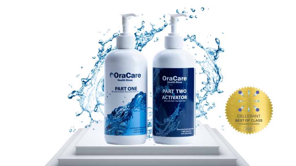 OraCare Professional Strength Mouthwash bottles