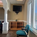 TV in the waiting room.