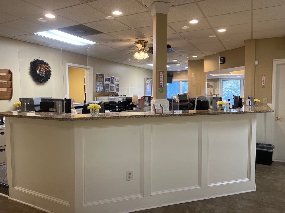 Front desk.