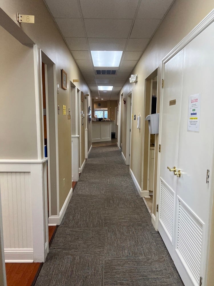 Hallway leading to the waiting room.