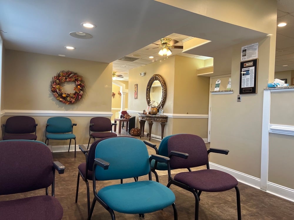Chairs in the waiting room.